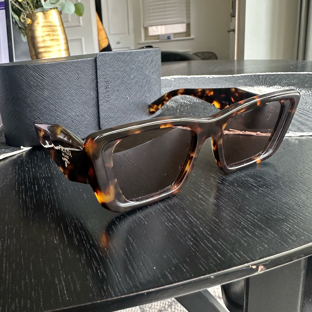 Prada Brown Tortoiseshell Sunglasses - image 2